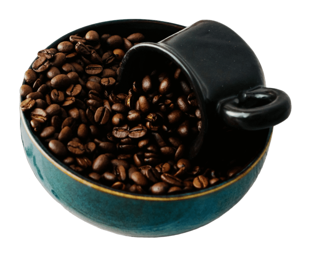 Koffiebonen in een schaal